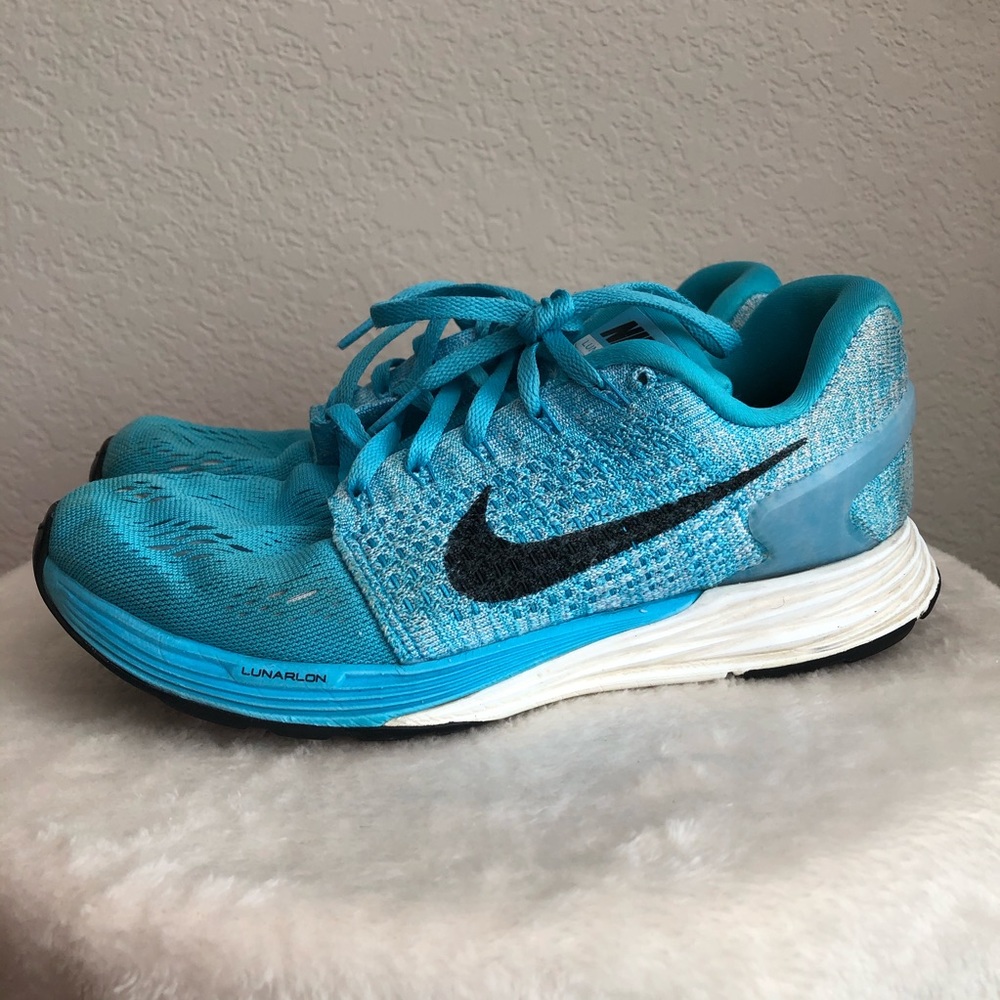 Nike LunarGlide 7 Blue And White Running Shoes